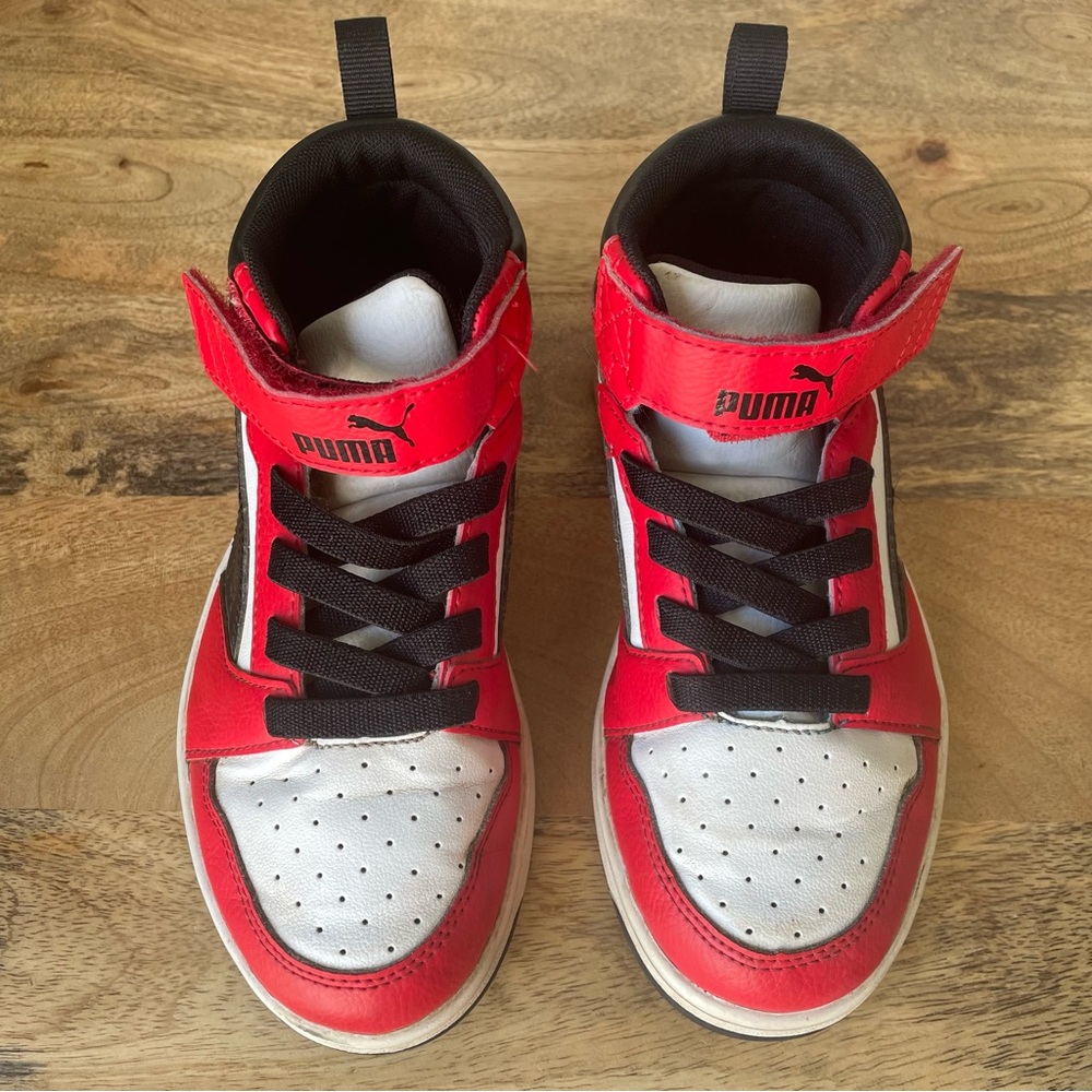 Puma Kids Red and Black Sneakers